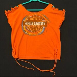 Harley Davidson Tye Dye Classic Orange Custom Women's San Antonio Texas